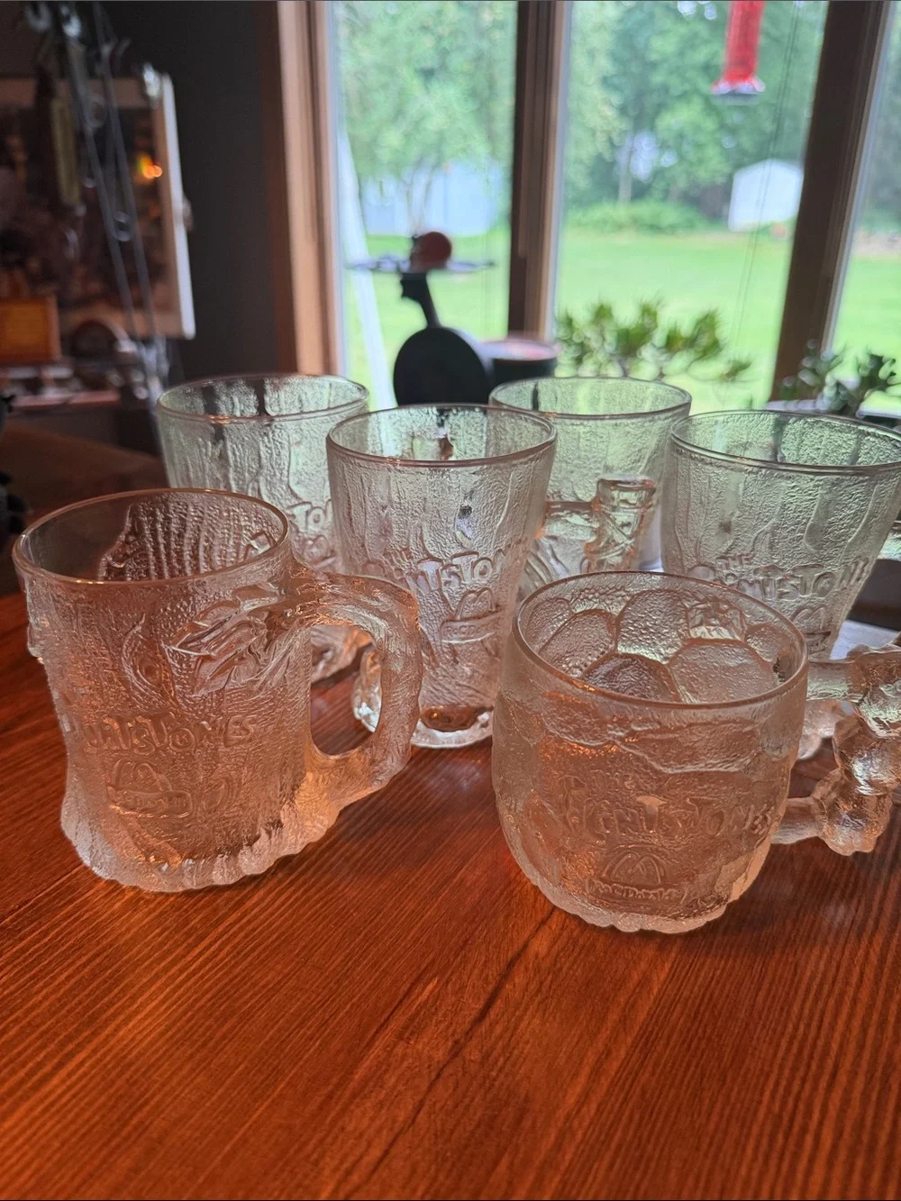 Vintage 1993 McDonald’s The Flintstones Treemendous Glass Mugs France Set of 6